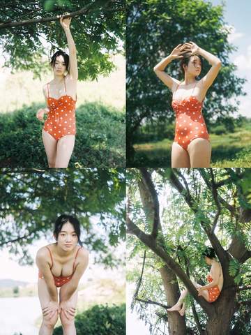 端丽短发新鲜清晨女朋友一览夏末的快乐啊。