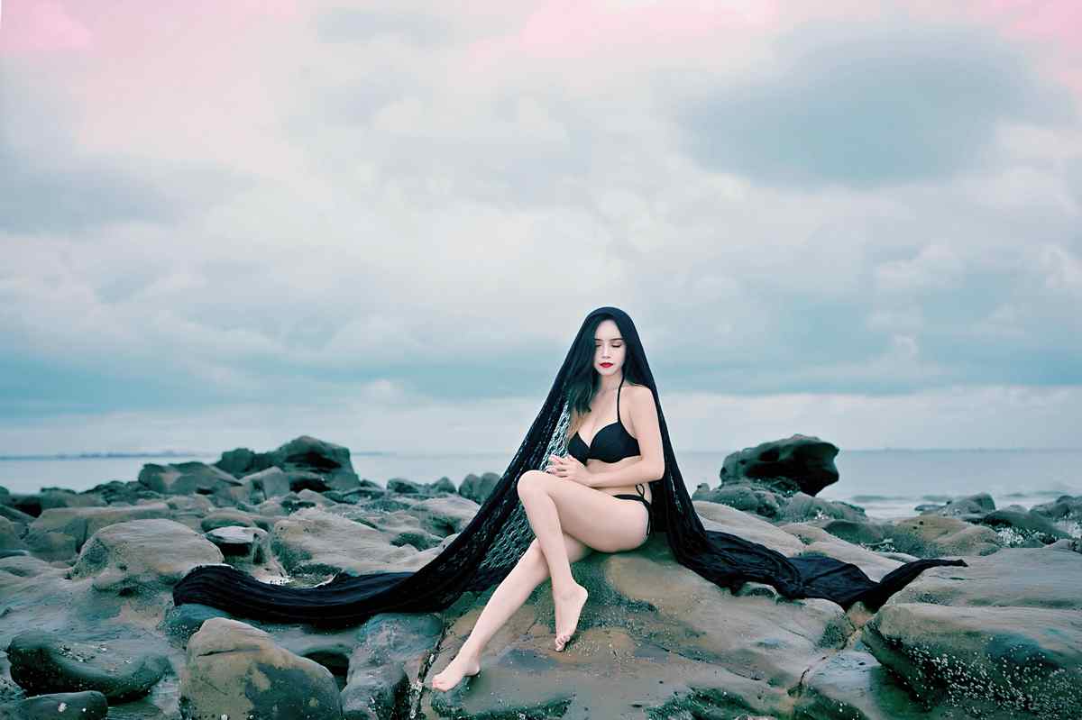 模特写真后期第97期。 来吧，继续更新海边约